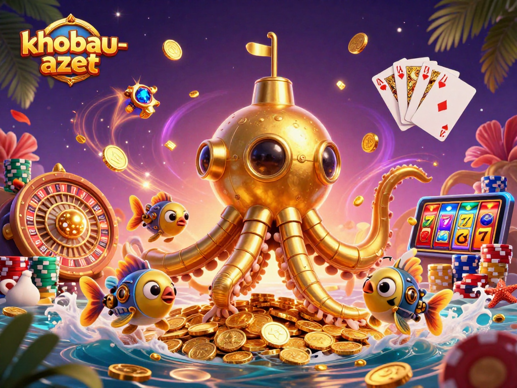 Spin and win with khobau-aztec in an exciting 3D casino adventure featuring golden treasures.