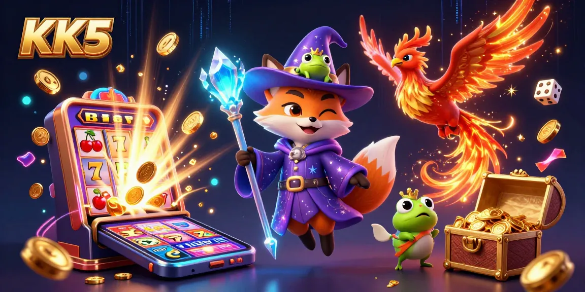 Experience thrilling gameplay at KK5 casino with animated characters and vibrant game elements.