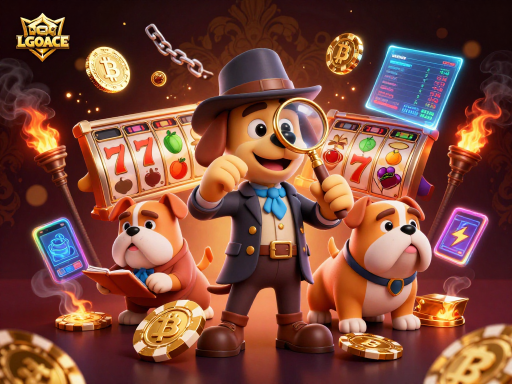 LGOACE enhances your gaming with vibrant slots and premium crypto elements in this visually stunning scene.
