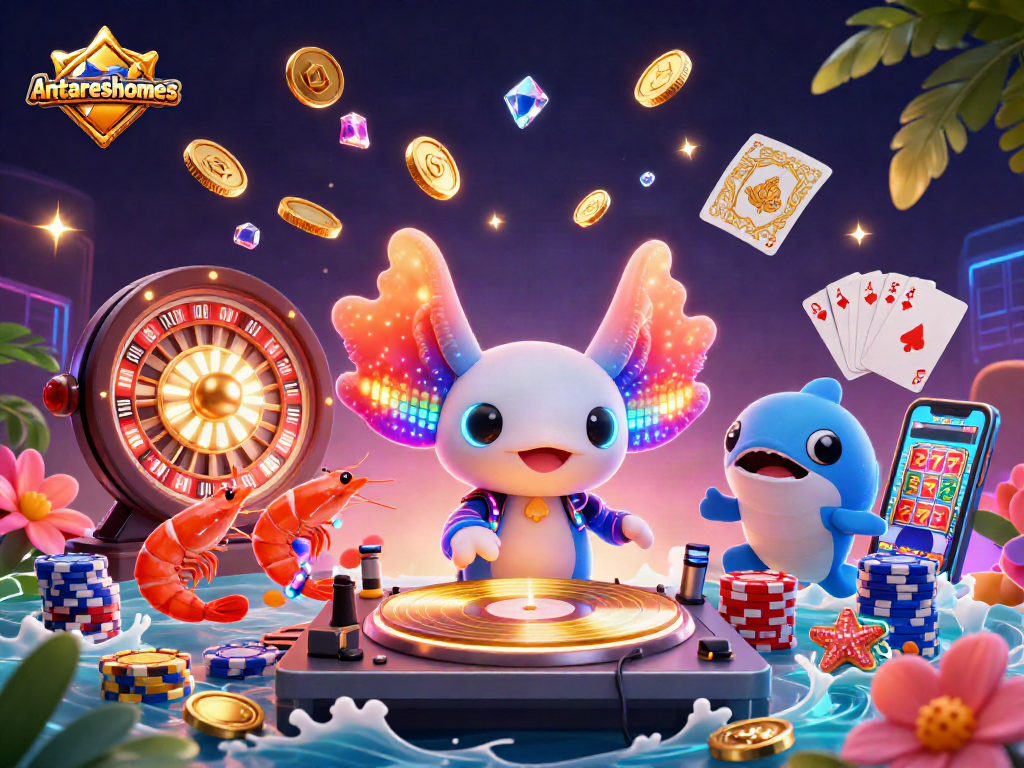 Engage in thrilling gameplay with antareshomes featuring lively characters and vibrant casino elements.