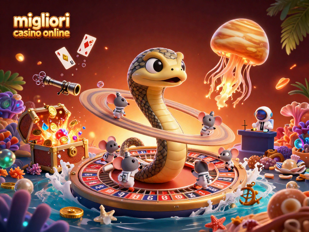 Scopri i migliori casino online con questo divertente illustrato 3D che rappresenta giochi cosmici