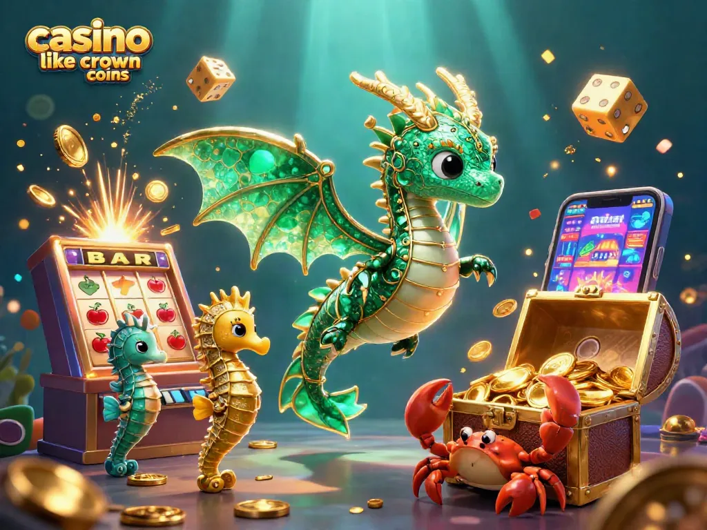 Spin and win at a casino like crown coins, featuring a vibrant underwater scene with magical creatures and thrilling jackpots.