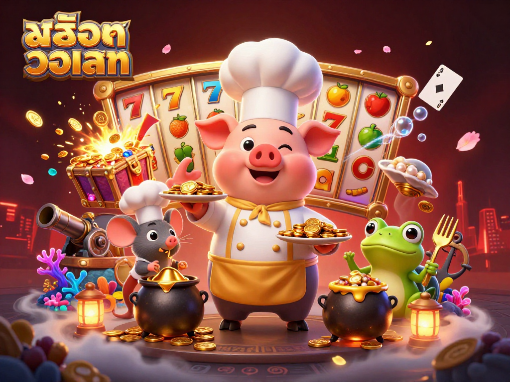 คุณสามารถเล่น สล็อตวอเลท กับเชฟหมู 3D ส่วนประดับทองและพิงกี้แลนด์ได้ทุกวัน