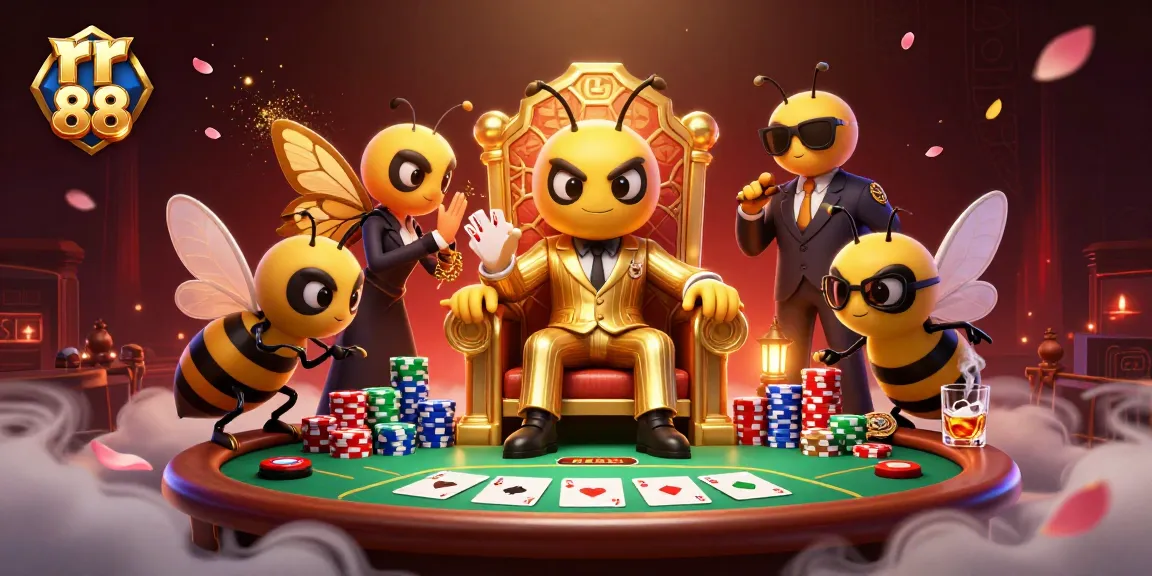 Experience the excitement of rr 88 with a vibrant 3D casino scene filled with dynamic game elements.