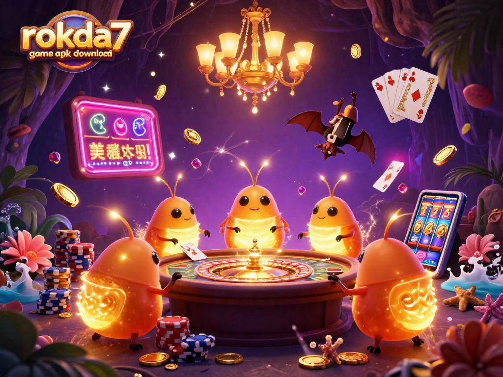 Experience the thrill of winning with rokda7 game apk download in a vibrant casino scene.