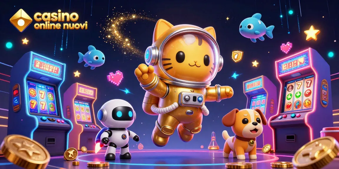 Gioca ai casino online nuovi con il gatto astronauta in uno sfondo galattico ricco di dettagli