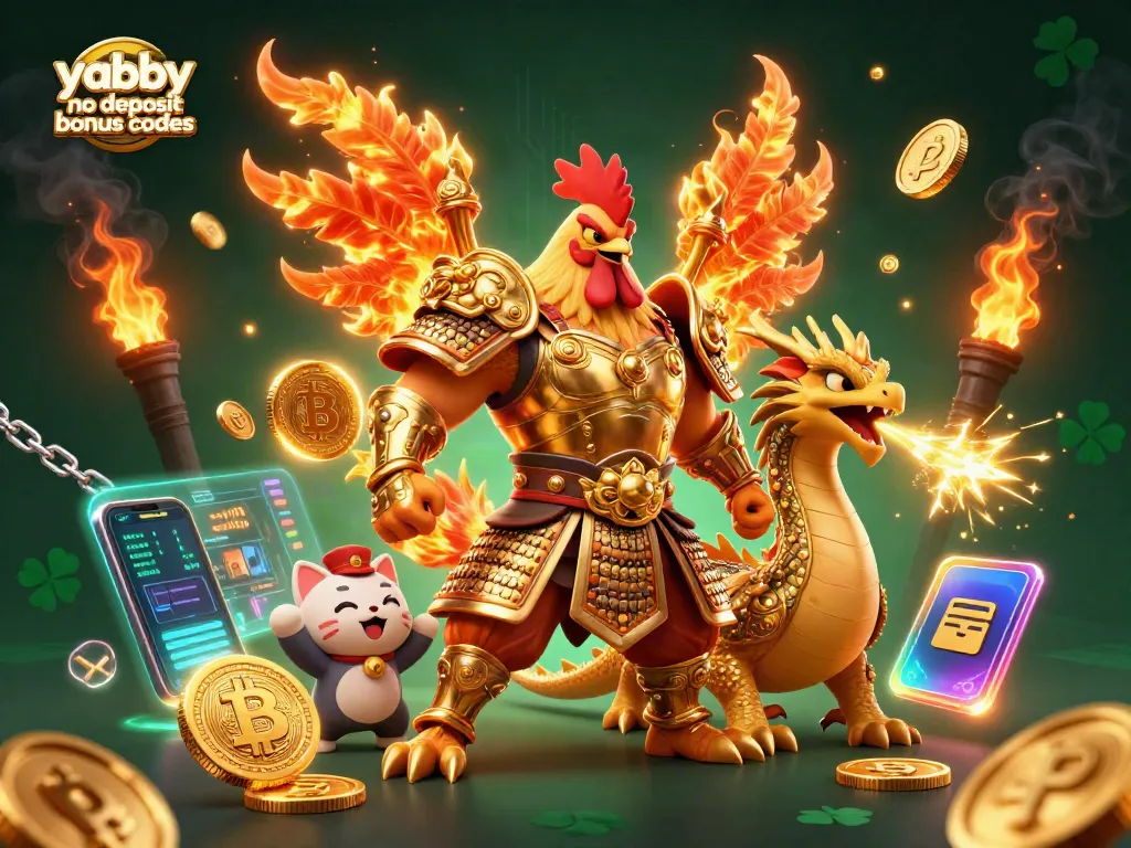 Play with yabby casino no deposit bonus codes in a vibrant, colorful casino scene.