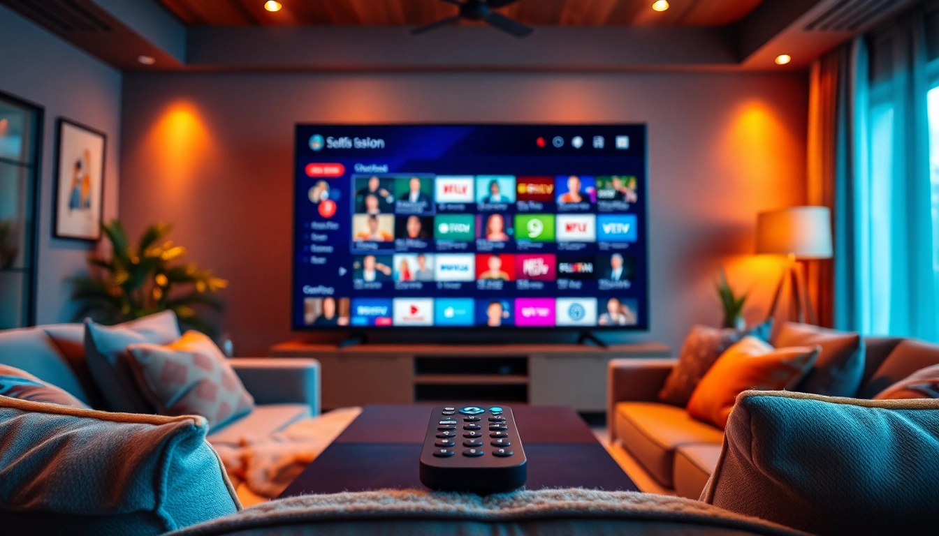 Engage with FREE IPTV Trial options featuring a cozy, inviting living room setup.