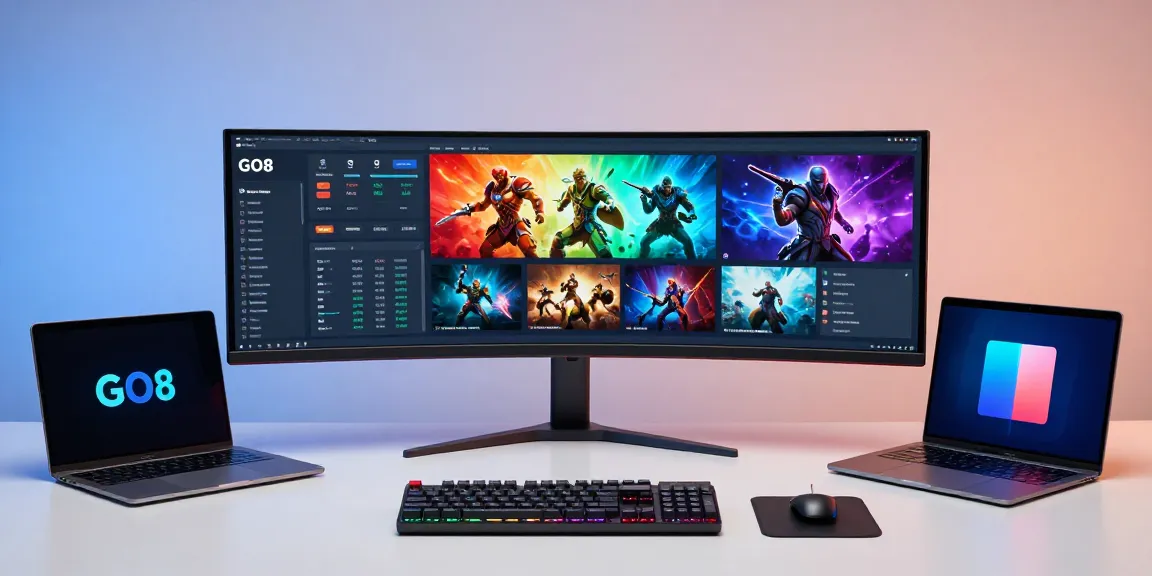 GO8 gaming platform dashboard on a modern developer setup with cutting-edge tools and analytics.