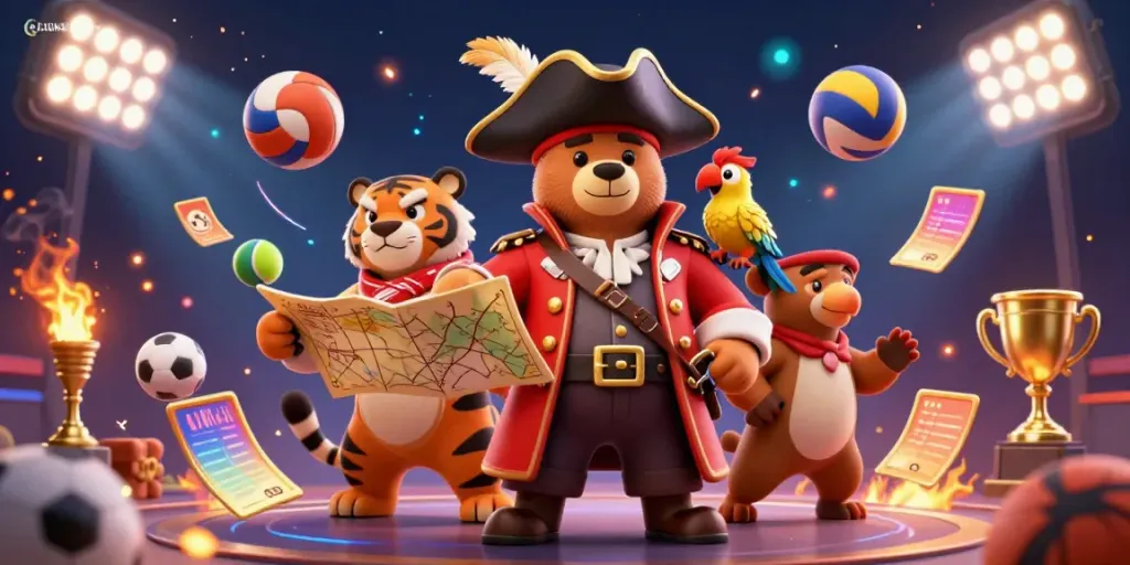 Engage with cuan88 login and delight in the animated sports betting scene with vibrant characters and dynamic elements.