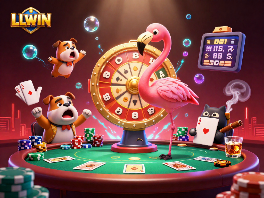 LLWIN's exciting casino experience with a vibrant game show scene and thrilling prizes revealed