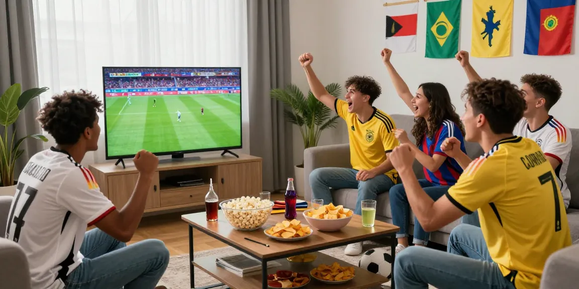 TheFappening captures a lively sports viewing party with fans enjoying football match between Germany and Curaçao.
