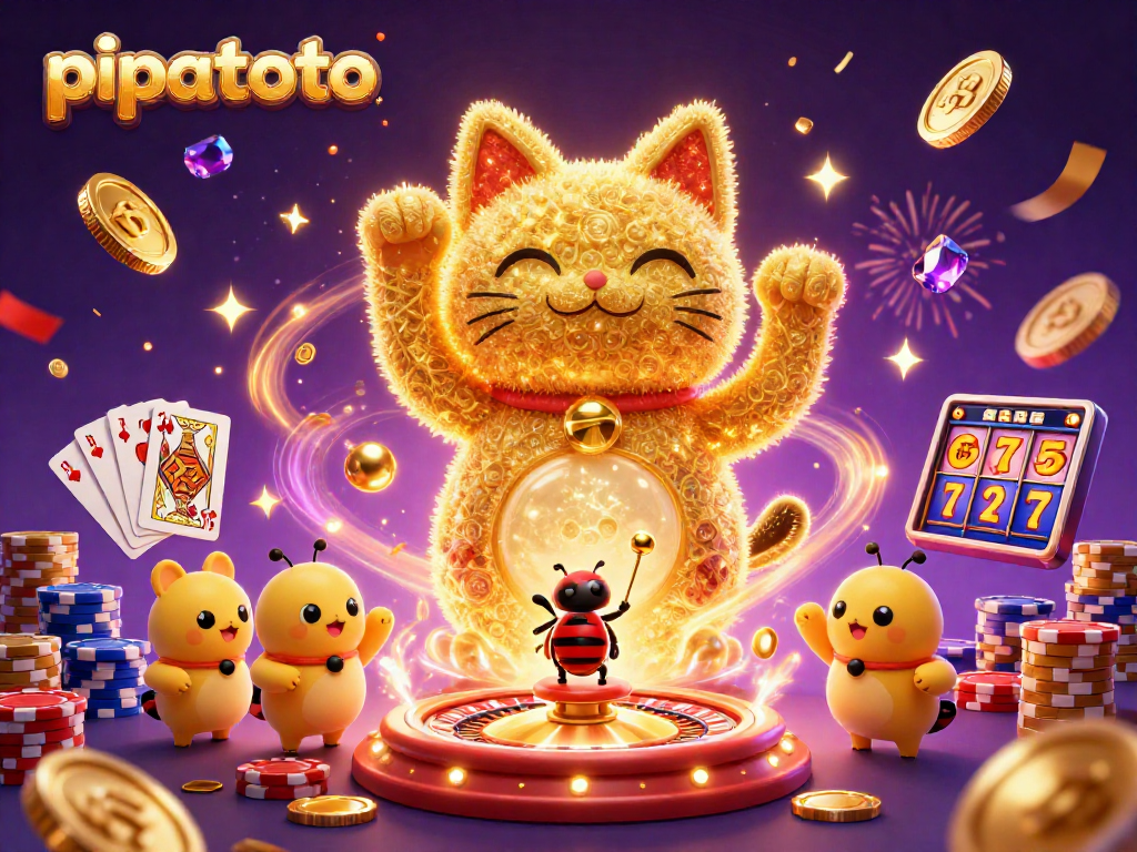 Experience pipatoto's exciting gaming with a visual feast featuring luck, riches, and vibrant casino elements.