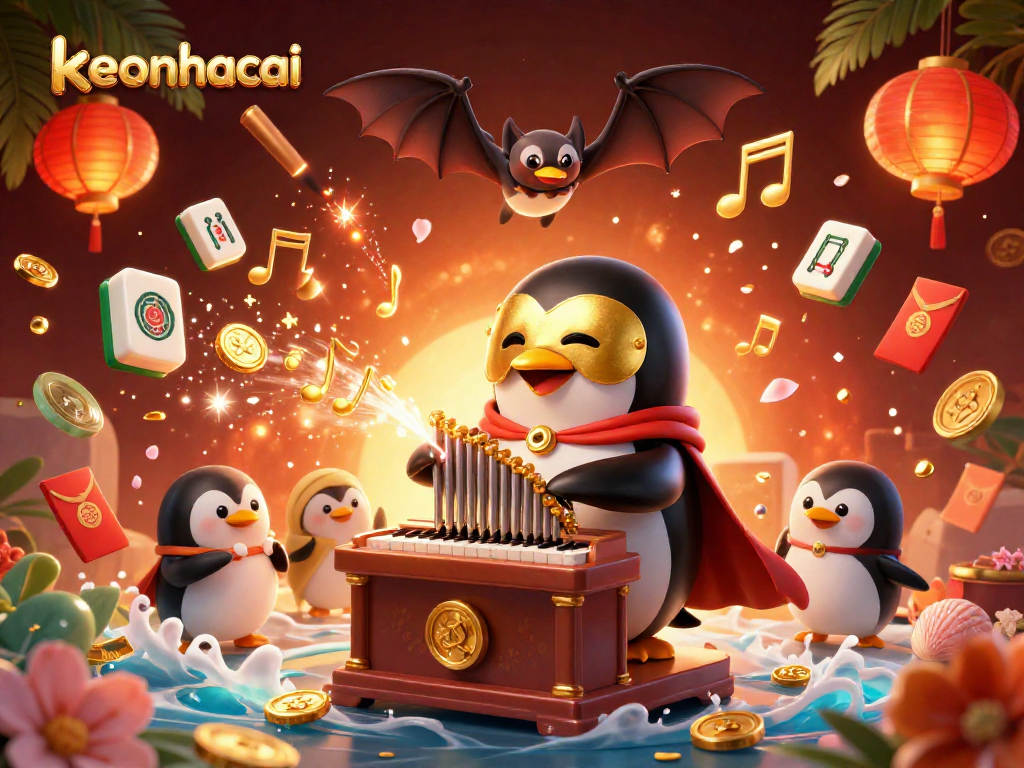Experience the thrill of keonhacai with a vibrant casino scene featuring dynamic characters and rich gambling elements.