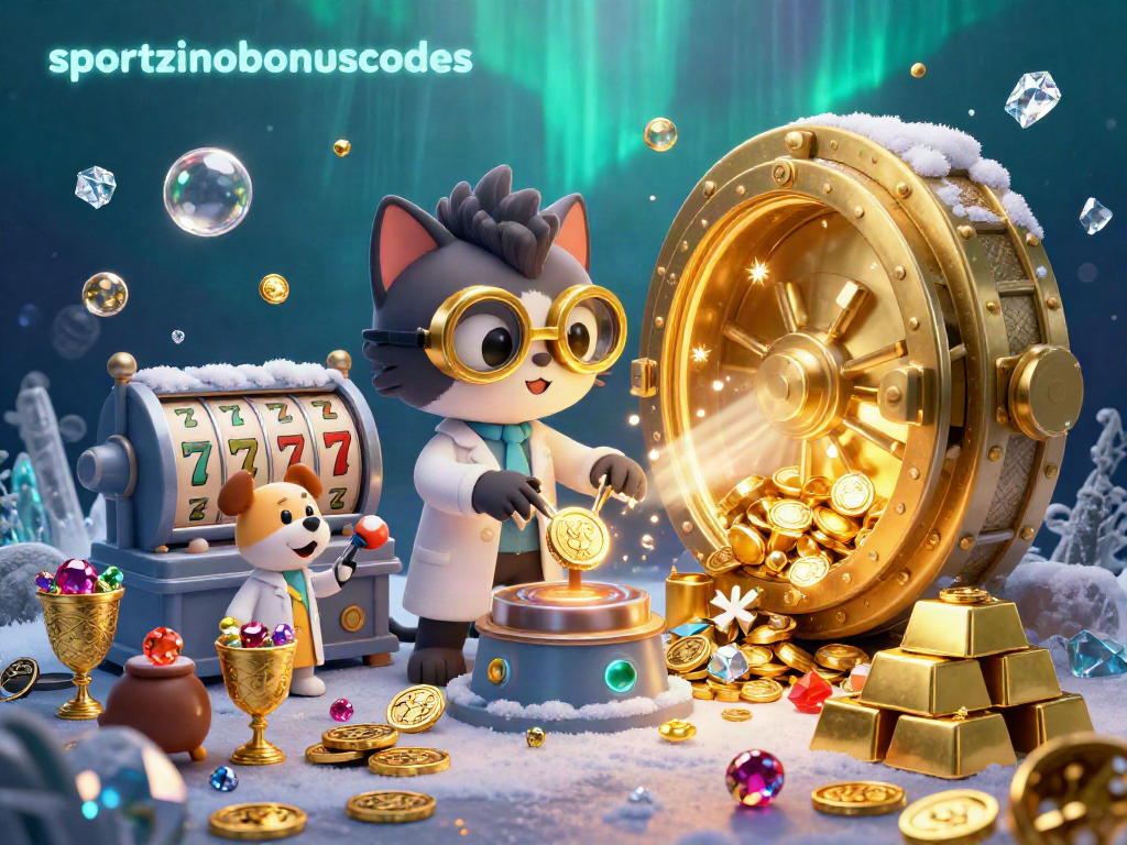 Spin for rewards with sportzinobonuscodes in a lively sweepstakes casino scene.