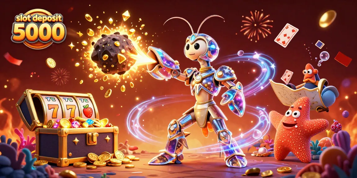 Engage with exciting gameplay features like slot deposit 5000, as mantis shrimp punches through an asteroid of treasures.