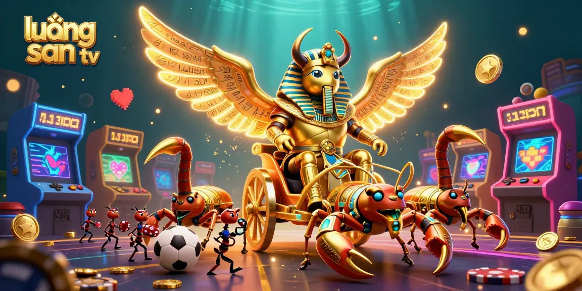 Experience thrilling sports betting at lương sơn tv with an exciting illustration featuring unique characters and vibrant casino elements.