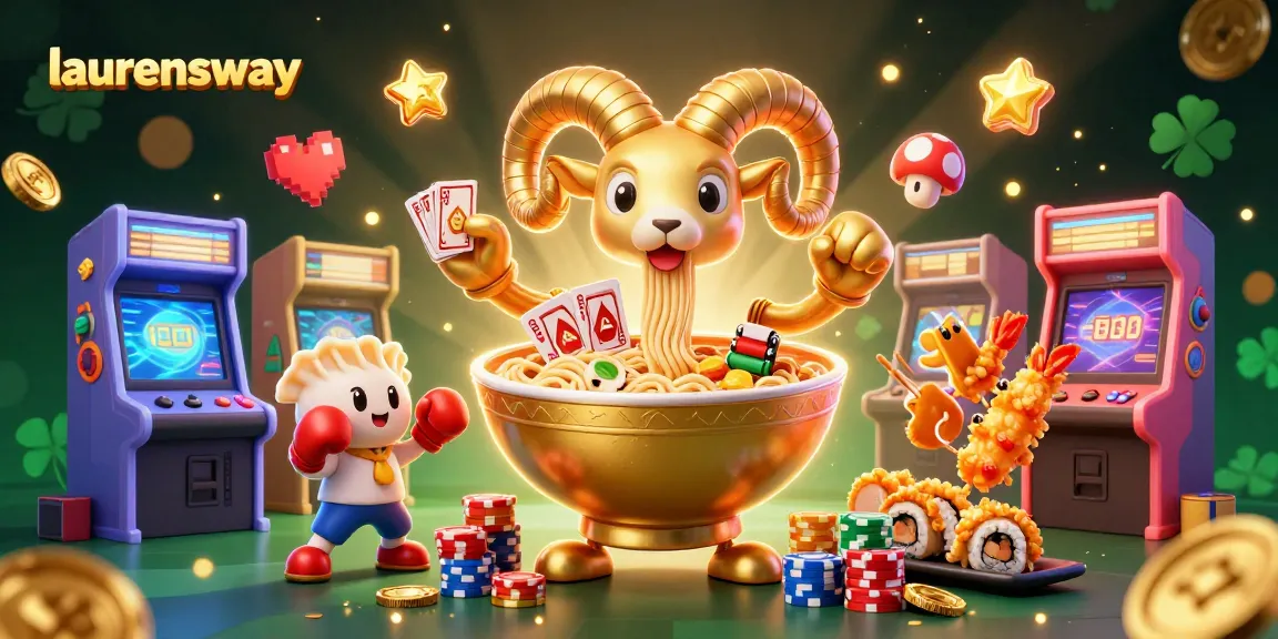 Experience laurensway with a vibrant 3D illustration of a gaming scene filled with playful characters and casino elements.