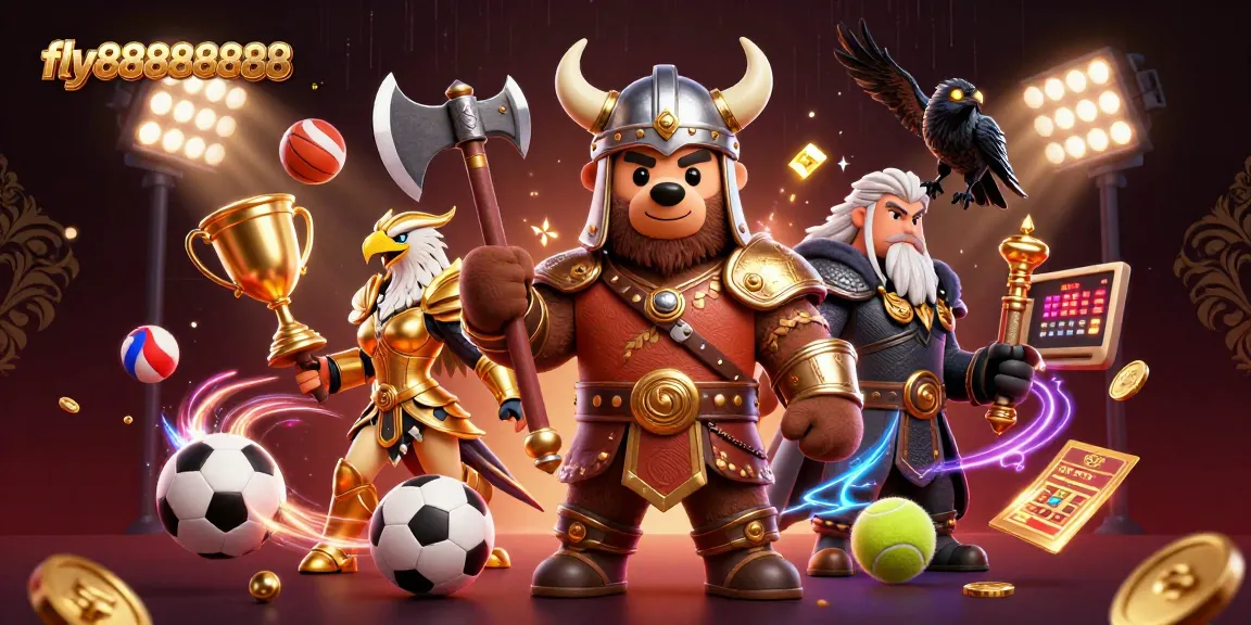 Experience immersive gambling fun with fly88888888 featuring vibrant 3D characters and energetic casino elements.