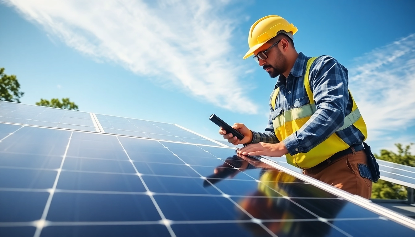 Ensure efficient commercial solar maintenance New Jersey with expert technicians inspecting solar panels.