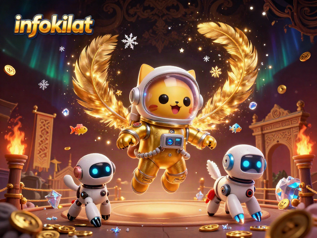 Experience the excitement of infokilat with a unique 3D casino adventure featuring a space astronaut cat.