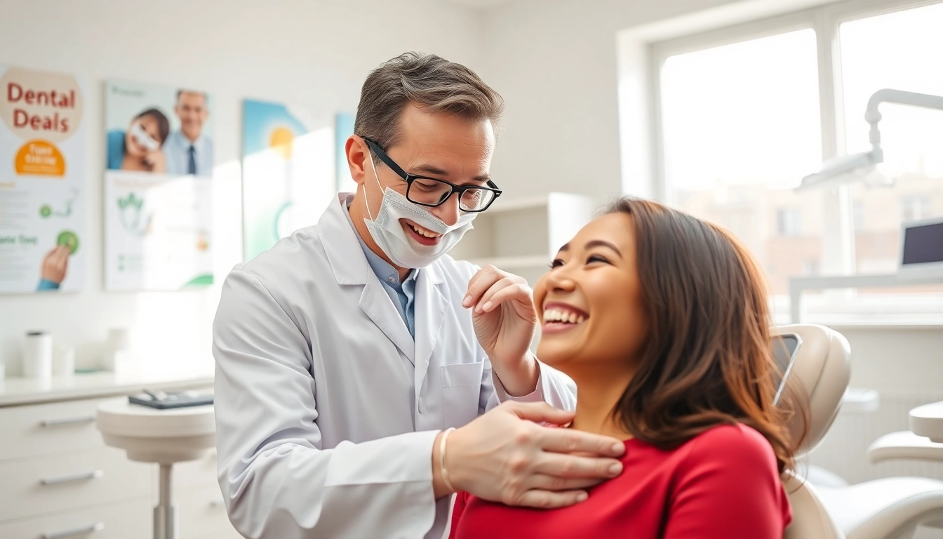 Orthodontist near by me providing a friendly consultation in a modern dental clinic.