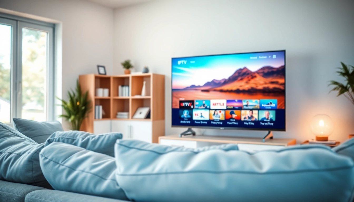 Experience seamless IPTV Sweden streaming with a cozy digital setup in a stylish living room.
